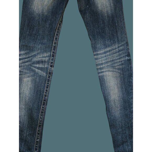 Miss Me Skinny Whiskering Stretch Back Pocket Cross Jeans Women Size 26W x 32L - Picture 8 of 13